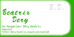 beatrix dery business card