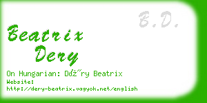 beatrix dery business card